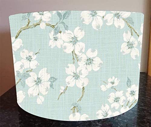 Handmade Lampshade made with Laura Ashley Fabric in Iona Duck Egg Lamp Shade Light
