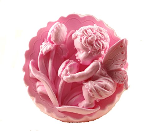 Longzang Flower Baby Angel Mold S452 Craft Art Silicone Soap Mold Craft Molds DIY Handmade Candle Molds