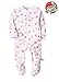 Baby Girls' Footed Pajama - Zip Front 100% Cotton Long Sleeve Pink Dots Sleeper 12M - by Marque