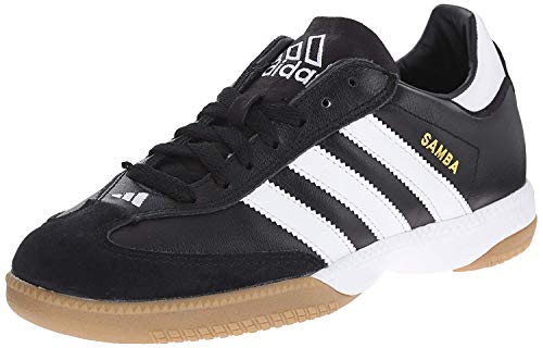 adidas Men's Samba Millenium Soccer Shoe,Black/Running White/Gold,7.5 M US
