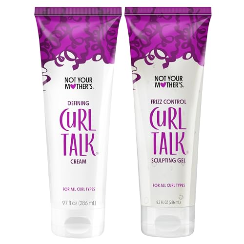 Not Your Mother's Curl Talk Frizz Control Sculpting Gel & Defining Cream (2er-Pack) – 287 ml – Formuliert mit Rice Curl Complex – alle lockigen Haarty