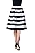 HIKA Women's High Elastic Waist Flare Pleated A-line Midi Skirt (XL, Black)