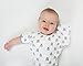 Amazing Baby Transitional Swaddle Sack with Arms Up Half-Length Sleeves and Mitten Cuffs, Tiny Bear, Sterling, Medium, 3-6 Months, Medium (14-21 Pound)