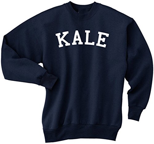 Kale Sweatshirt Crew Neck Sweater Pullover - Premium Quality (Medium, Navy Blue)