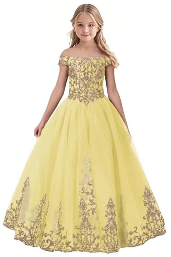 Tulle Flower Girl Dress for Wedding Sparkly