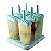 MELIP Reusable Popsicle Molds Set Ice Pop Molds Maker 6pcs (Blue)