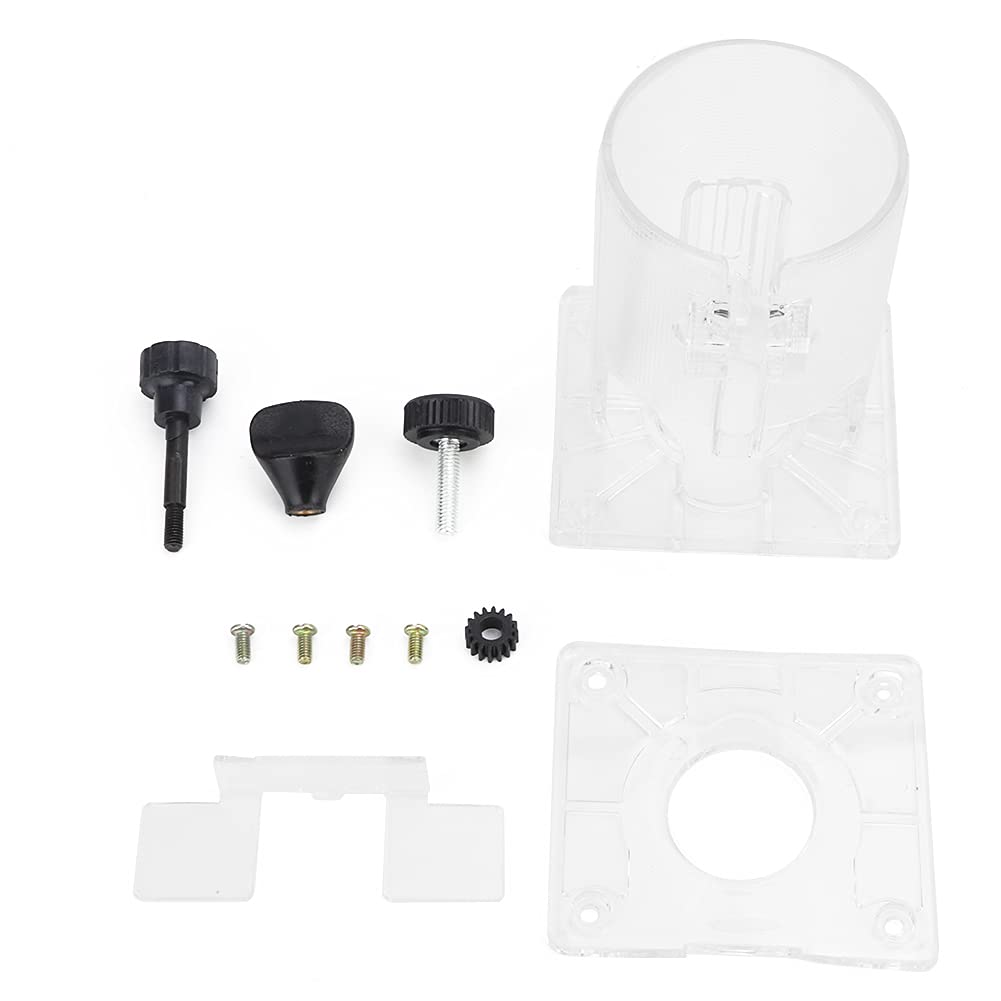 Router Base Plates + Trimmer Base, Transparent Plastic Accessories for The Woodworking Trimmer with Adjustable knob, Standard/Thickened for Router Base