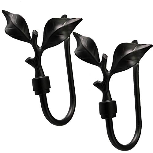 Chictie Vintage Leaves Curtain Holdbacks (Black)