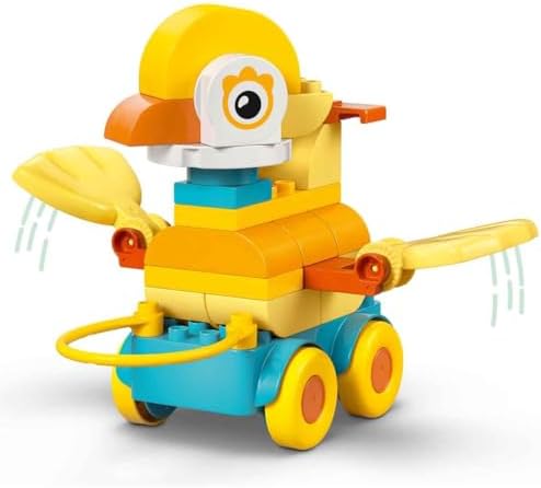 Duplo Animales sobre Ruedas 3en1 - Juguete de Construcción Educativo con Ladrillos para Construir Figura de Perro, Pato o Pez de Juguete con Ruedas - Regalo para Niños y Niñas de 2+ Años 10448