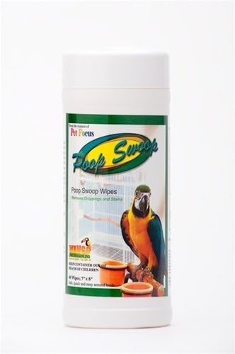 Poop Swoop Wipes 40 Count Bird Toy Parts Parrots Cages Clean up Aviary