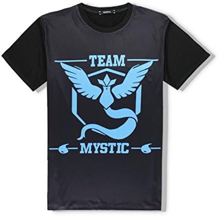 Mens and Womens Stylish Casual Design 3d Printed Short Sleeve T Shirts Tees team blue-XL