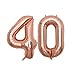 BALONAR 40 inch Jum 40th Rose Gold Foil Balloons for Birthday Party Supplies,Anniversary Events Decorations and Graduation Decorations.