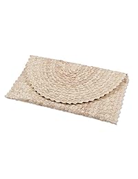 NOVICA Palm Leaf garras bolso tela a mano de Marfil, "Trance en marfil