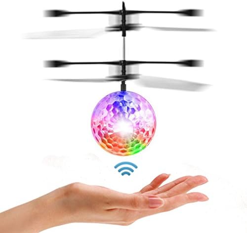 RC Flying ball - Bdwing RC infrared Induction Helicopter Ball Built-in Shinning LED Lighting, RC Flying Toy for Kids, Adults