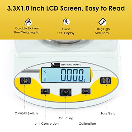 CGOLDENWALL 0.001g Analytical Balance Electronic Lab Scale 1mg