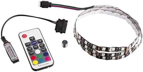 LILWARE (150CM/4.92ft) RGB Color Changing LED Strip Light for Tower Computer Cases Multifunctional 17 Key Remote Controller Included.