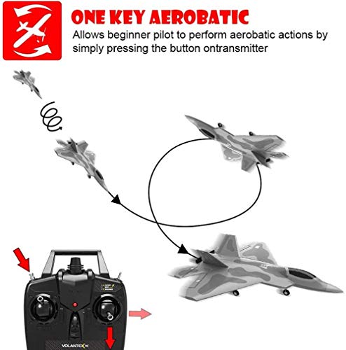 XHH F-22 Raptor Modell RC Flugzeuggleiter, Fernbedienung Flugzeug, F-22 4CH Anfänger Kampfflugzeug, Drohne EPP… – Bild 3