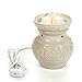 Hosley 6 Inch High Cream Ceramic Electric Candle Warmer Ideal Gift for Wedding Spa and Aromatherapy Use with HOSLEY Brand Wax Melts Cubes Essential Oils and Fragrance Oils O4