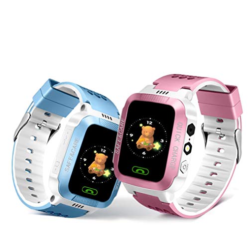 Buybuybuy Smart Watch for Kids,Y21S Smartwatches for Girls Boys Phone Watch Camera SOS Alarm Clock, Safety Dual Positioning Child Phone Watch for kids Birthday Great Gifts (Blue) - Thumbnail 6