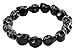 Tibetan Prayer Beads Black Skull Bracelet Skull Beads Wrist Mala (Black)