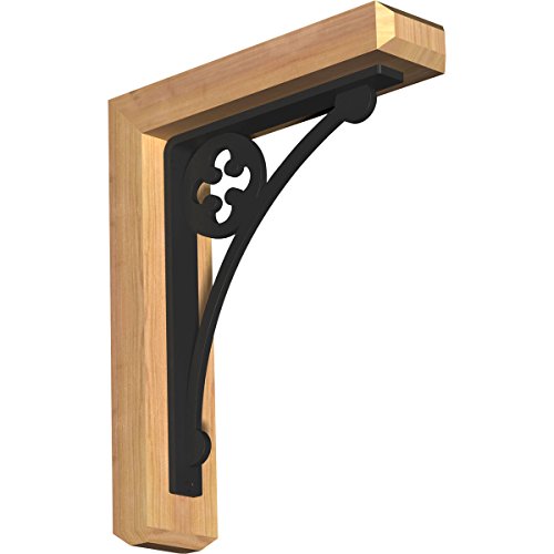 3 1/2"W x 16"D x 19"H Crawley Craftsman Ironcrest Smooth Bracket, Western Red C…