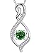 May Birthstone Jewelry Birthday Gifts Wife Mom Green Emerald Necklace Women Forever Love Infinity Pendant Sterling Silver