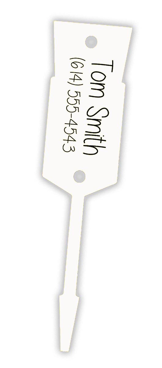 Large Arrow Key Tags/ID Tags Light Weight Economy Tags - Size: 5"x 1 3/16" (1,000 Per Pack) (White)