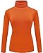 Women's Halloween High Neck Velma Sweaters Long Sleeve Slim Fit Casual Warm Orange Costume L