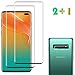 [2 Pack] Galaxy S10 Plus Screen Protector Tempered Glass Include a Camera Lens Protector,Glass Screen Protector with 3D Curved HD Clear Full Coverage for Samsung Galaxy S10 Plus
