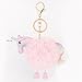 Kissweet Cute Imitation Fur Furry Rainbow Unicorn Keychain Pom Pom Plush Bag Pendant Charms (Unicorn-Pink)