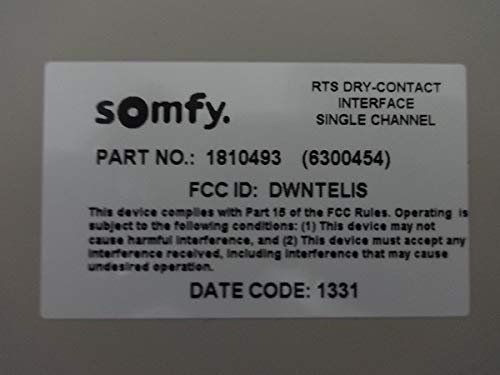 Somfy SO1810493 RTS Transmitter with Dry Cont Inputs44; 1 Channel - Thumbnail 3