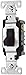 EATON Wiring CS320BK 20-Amp 120/277-volt Commercial Grade 3-Way Compact Toggle Switch with Side Wiring, Black Finish