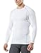 Tesla TM-MUD11-WHT_Large Men's Long Sleeve T-Shirt Baselayer Cool Dry Compression Top MUD11
