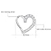 AoedeJ Open Heart Stud Earrings 925 Sterling Silver Earrings Inlay CZ Stone Girls and Women Earrings (Heart style 3)