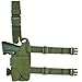 Molle Tactical Pistol Thigh Gun Holster, Drop Leg Holster, Right Hand Adjustable (Green)