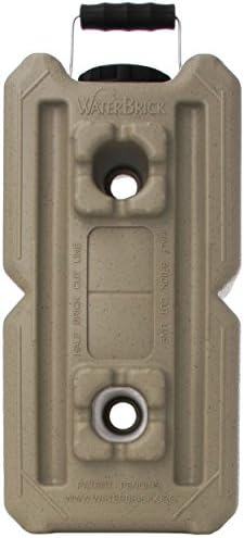 WaterBrick 1833-0003 Stackable Water and Food Storage Container, 3.5 gal, Tan