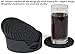 NP Highly Absorbent Silicone Drink Coasters Set of 6 (Black) with Holder- Large Size 4.3 inch- That Fits All Of Your Mugs and Glasses- Deep Tray- Good Grip Bar Coasters- Easy To Clean