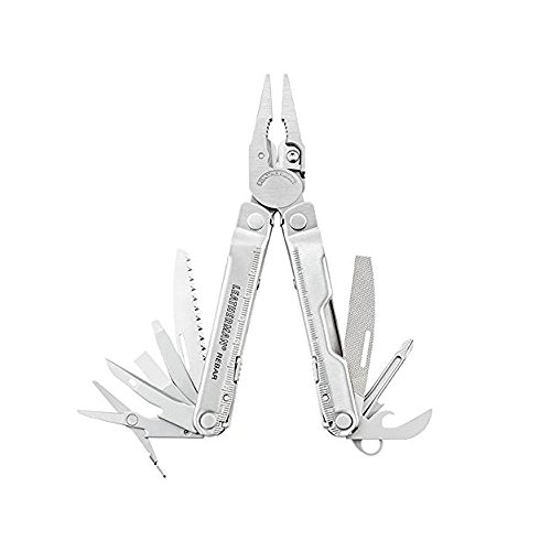 LEATHERMAN - Knifeless Rebar Multitool with Premium Replaceable Wire Cutters and Spring-Action Scissors with Standard Sheath, Limited Edition Black/Silver