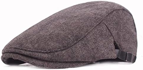 RICHTOER Newsboy Cap Beret Men Women Flat Caps Cotton Plaid Hat Outdoors