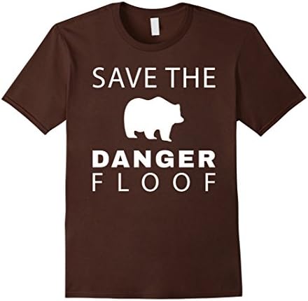 Mens Save the Danger Floof funny Grizzly Bear T-Shirt Medium Brown