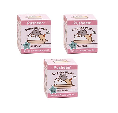 Gund pusheen blind box series #3 surprise plush 3-pack …