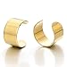 Sobly Jewelry 2pcs Gold Color Stainless Steel Ear Cuff Ear Clip Non-Piercing Clip On Earrings for Men and Women