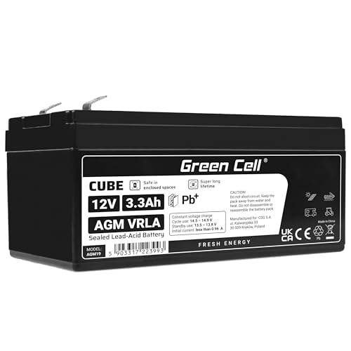 Green Cell VRLA AGM Battery 12 V 3.3 Ah (4.6 mm) 3300 mAh