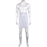 Wocloey Invincible Cosplay Costume Jumpsuit Mark Grayson Bodysuit White One-piece Mens Invincible Halloween Outfits