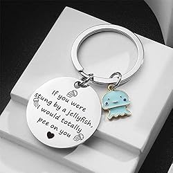 Friendship Keychain True Friends Funny Jellyfish