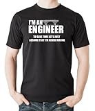 I am an engineer t-shirt Engineer Tee shirt Medium Black