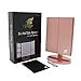 Milzie Makeup Vanity Mirror with 44 Natural White LED Lights, 3x 5x 10x Magnification Lighted Makeup Mirror, Extra Large Unique Tri-Fold Design, Countertop Cosmetic Mirror Rose Gold, X-Large Model