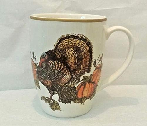 Amazon Com Pottery Barn Heritage Turkey Mug 12 Oz Coffee Cups