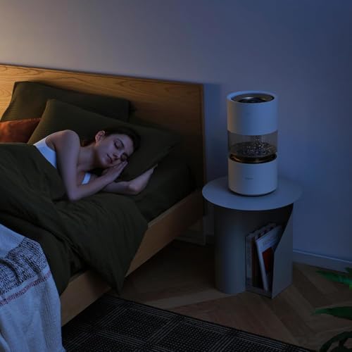 smartmi Evaporative Humidifier Rainforest, 3L Cool No Mist Humidifiers for Bedroom, Visible Raindrops, Top-fill, Air Humidifiers for Baby, Self-Cleani