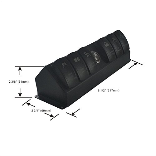 Voswitch Universal 6-Switch Pod/Panel in Red Backlight with Control and Relay Box Fits Truck,UTV, Jeep and Boat(Comes with 12 Switch Covers) - Thumbnail 6
